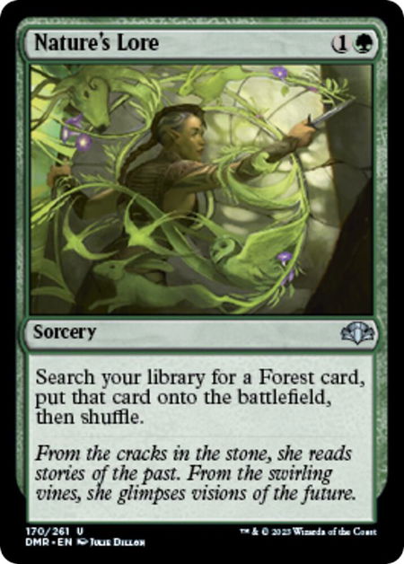 Nature's Lore trading card from Dominaria Remastered Nature's Lore - Dominaria Remastered Magic: The Gathering trading card