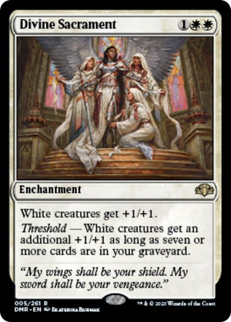 Divine Sacrament - Dominaria Remastered Magic: The Gathering trading card