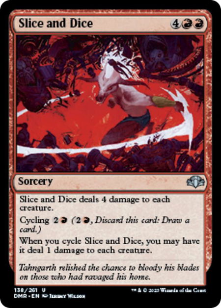 Slice and Dice - Dominaria Remastered Magic: The Gathering trading card