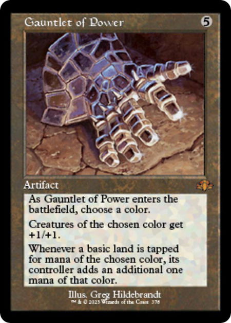 Gauntlet of Power (Retro Frame) - Dominaria Remastered Magic: The Gathering trading card