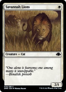 Savannah Lions - Dominaria Remastered (DMR) #24 - Common Magic: The Gathering Trading Card