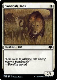 Savannah Lions - Dominaria Remastered (DMR) #24 - Common Magic: The Gathering Trading Card