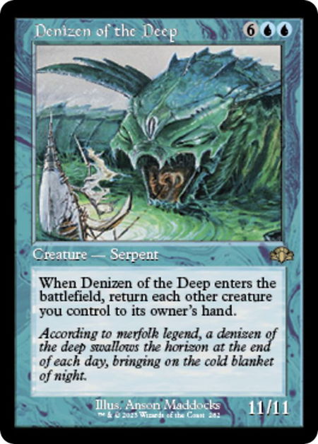 Denizen of the Deep (Retro Frame) - Dominaria Remastered Magic: The Gathering trading card