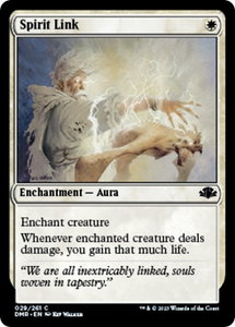 Spirit Link - Dominaria Remastered (DMR) #29 - Common Magic: The Gathering Trading Card