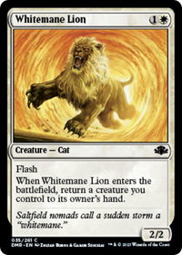 Whitemane Lion - Dominaria Remastered (DMR) #35 - Common Magic: The Gathering Trading Card