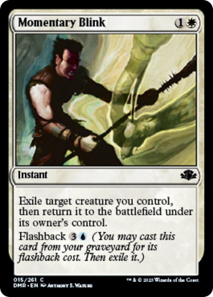 Momentary Blink - Dominaria Remastered Magic: The Gathering trading card