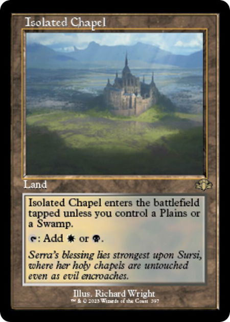 Isolated Chapel (Retro Frame) - Dominaria Remastered Magic: The Gathering trading card