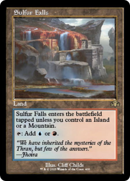 Sulfur Falls (Retro Frame) - Dominaria Remastered Magic: The Gathering trading card