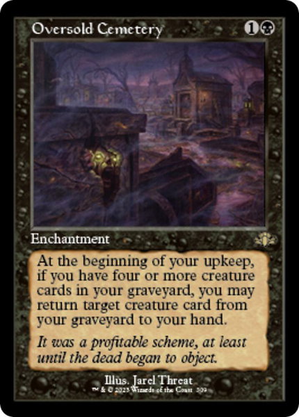 Oversold Cemetery (Retro Frame) - Dominaria Remastered Magic: The Gathering trading card