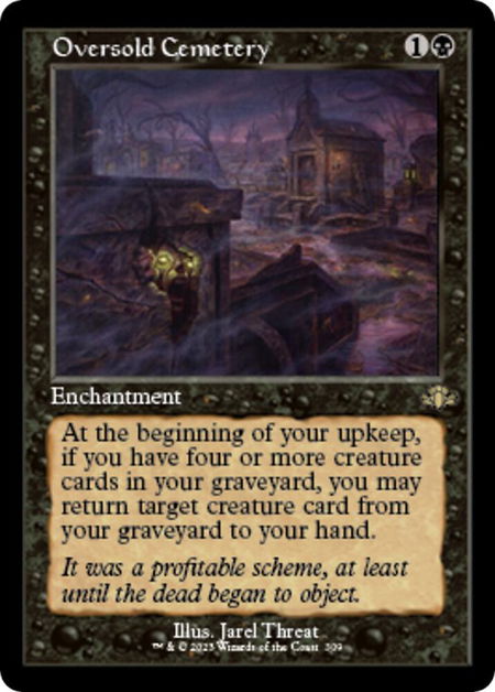Oversold Cemetery (Retro Frame) - Dominaria Remastered Magic: The Gathering trading card