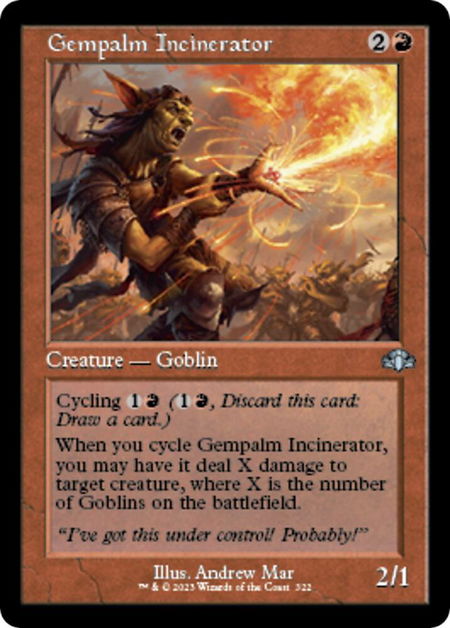 Gempalm Incinerator (Retro Frame) - Dominaria Remastered Magic: The Gathering trading card