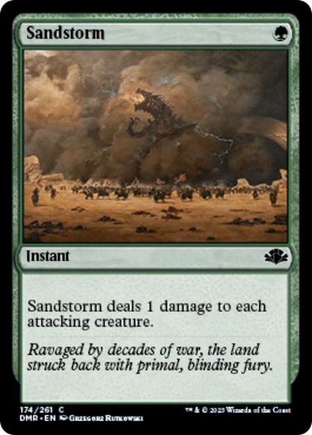 Sandstorm - Dominaria Remastered Magic: The Gathering trading card