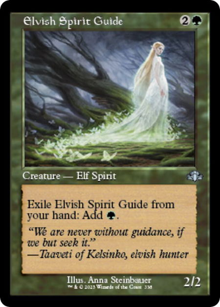 Elvish Spirit Guide (Retro Frame) trading card from Dominaria Remastered Elvish Spirit Guide (Retro Frame) - Dominaria Remastered Magic: The Gathering trading card