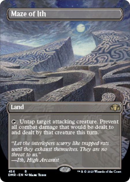 Maze of Ith (Borderless) trading card from Dominaria Remastered Maze of Ith (Borderless) - Dominaria Remastered Magic: The Gathering trading card
