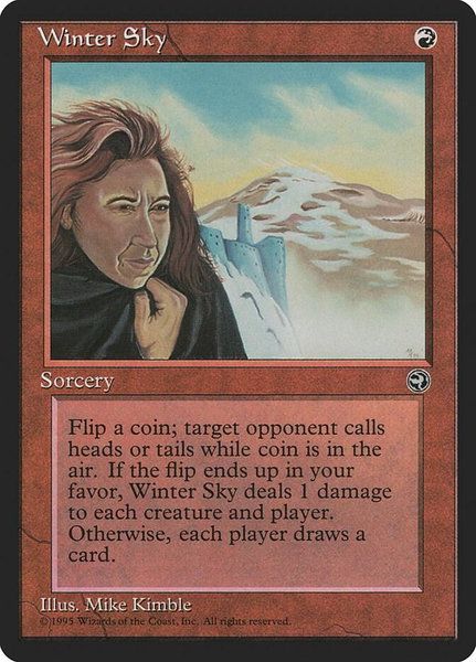 Winter Sky trading card from Homelands Winter Sky - Homelands Magic: The Gathering trading card