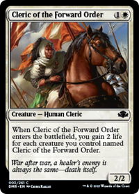 Cleric of the Forward Order - Dominaria Remastered (DMR) #3 - Common Magic: The Gathering Trading Card