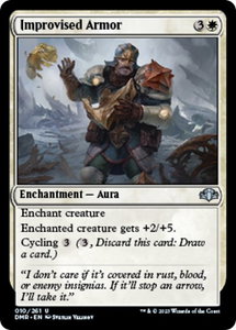 Improvised Armor - Dominaria Remastered (DMR) #10 - Uncommon Magic: The Gathering Trading Card
