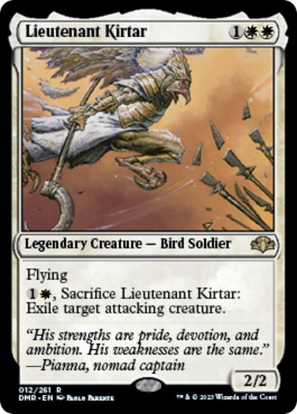 Lieutenant Kirtar trading card from Dominaria Remastered Lieutenant Kirtar - Dominaria Remastered Magic: The Gathering trading card