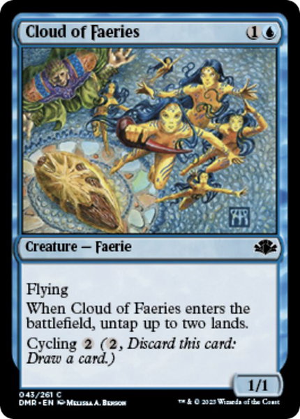 Cloud of Faeries trading card from Dominaria Remastered Cloud of Faeries - Dominaria Remastered Magic: The Gathering trading card