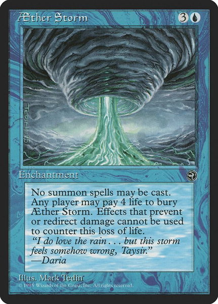 Aether Storm trading card from Homelands Aether Storm - Homelands Magic: The Gathering trading card