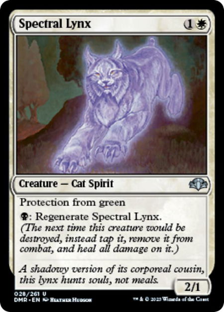 Spectral Lynx - Dominaria Remastered Magic: The Gathering trading card