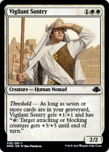 Vigilant Sentry - Dominaria Remastered (DMR) #33 - Common Magic: The Gathering Trading Card