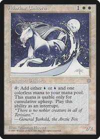 Adarkar Unicorn - Ice Age (ICE) #1 - Common Magic: The Gathering Trading Card