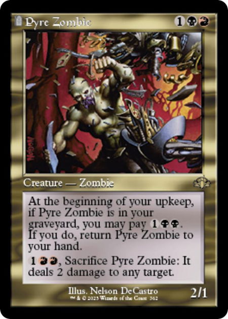 Pyre Zombie (Retro Frame) - Dominaria Remastered Magic: The Gathering trading card