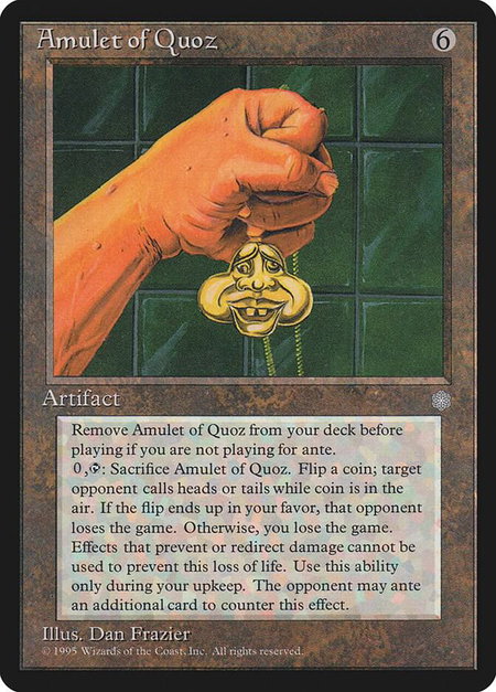 Amulet of Quoz - Ice Age Magic: The Gathering trading card
