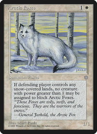 Arctic Foxes - Ice Age (ICE) #2 - Common Magic: The Gathering Trading Card