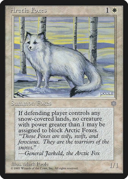 Arctic Foxes - Ice Age Magic: The Gathering trading card