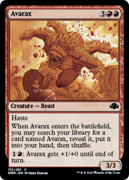 Avarax - Dominaria Remastered Magic: The Gathering trading card