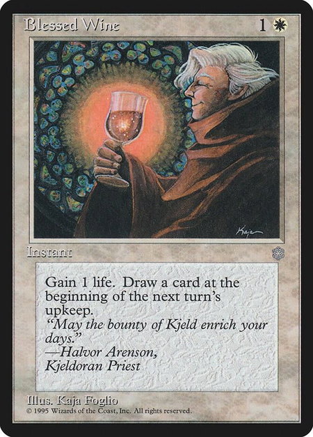 Blessed Wine - Ice Age Magic: The Gathering trading card