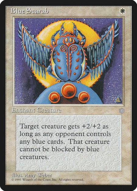 Blue Scarab - Ice Age Magic: The Gathering trading card