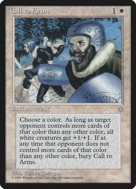 Call to Arms - Ice Age Magic: The Gathering trading card