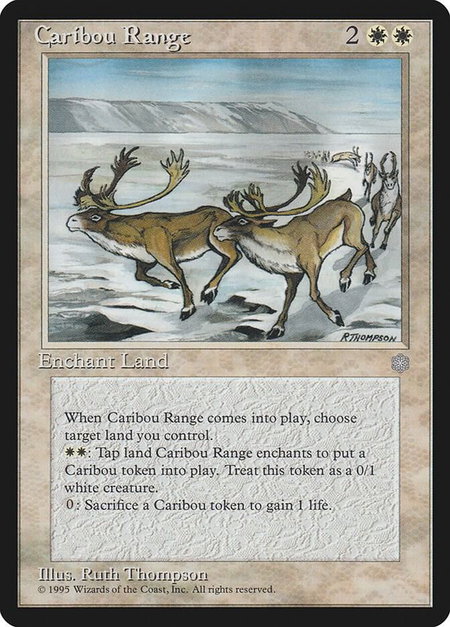 Caribou Range - Ice Age Magic: The Gathering trading card