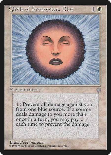 Circle of Protection: Blue - Ice Age Magic: The Gathering trading card