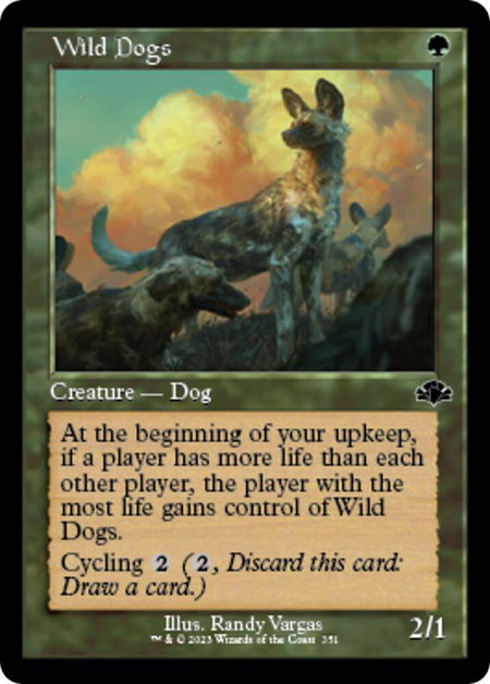 Wild Dogs (Retro Frame) - Dominaria Remastered Magic: The Gathering trading card