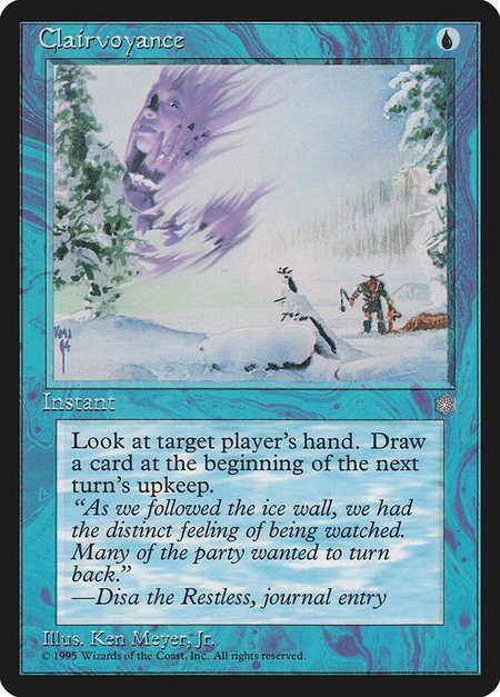 Clairvoyance - Ice Age Magic: The Gathering trading card