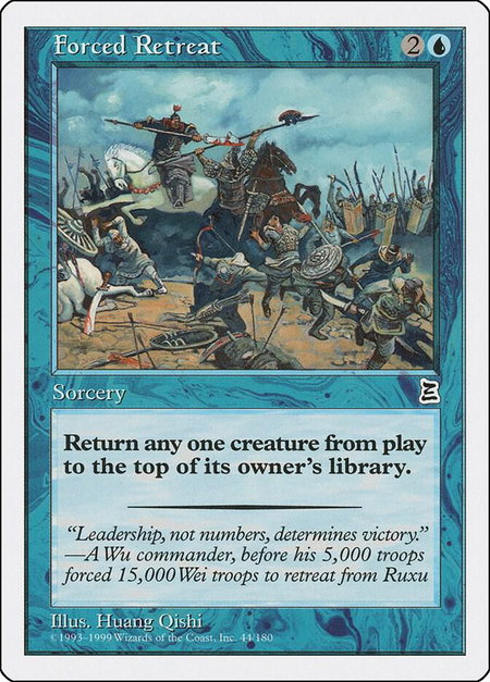 Forced Retreat - Portal Three Kingdoms Magic: The Gathering trading card
