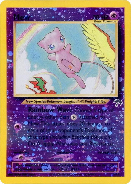 Mew trading card from Southern Islands Mew - Southern Islands Pokémon trading card