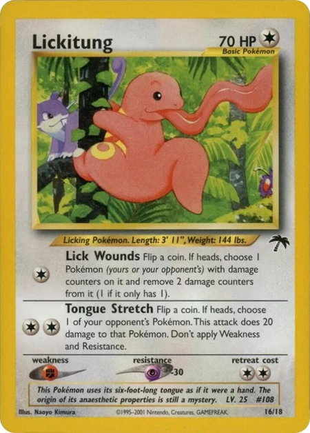 Lickitung - Southern Islands Pokémon trading card