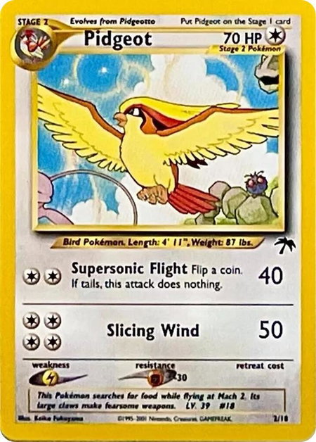 Pidgeot - Southern Islands Pokémon trading card