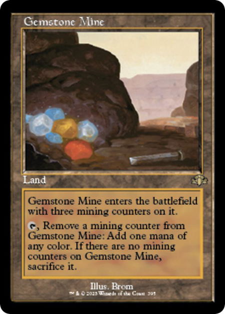 Gemstone Mine (Retro Frame) - Dominaria Remastered Magic: The Gathering trading card