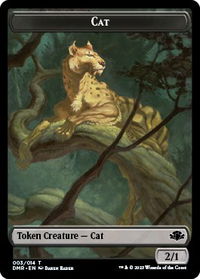 Cat Token (003) - Dominaria Remastered (DMR) #3 - Token Magic: The Gathering Trading Card