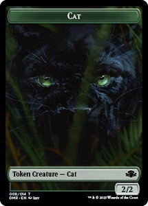 Cat Token (008) - Dominaria Remastered (DMR) #8 - Token Magic: The Gathering Trading Card