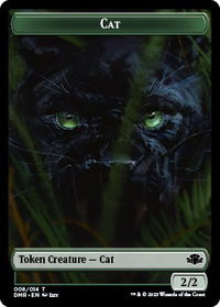 Cat Token (008) - Dominaria Remastered (DMR) #8 - Token Magic: The Gathering Trading Card