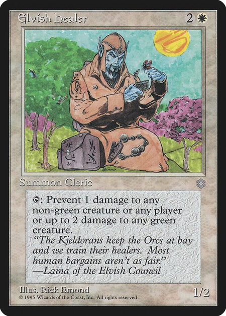 Elvish Healer - Ice Age Magic: The Gathering trading card