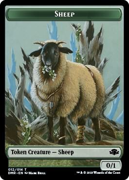 Sheep Token - Dominaria Remastered Magic: The Gathering trading card