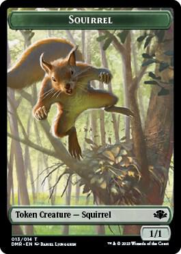 Squirrel Token - Dominaria Remastered Magic: The Gathering trading card